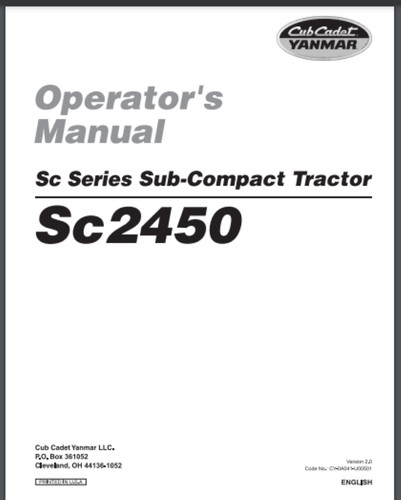 Cub cadet yanmar tractor - cadet,